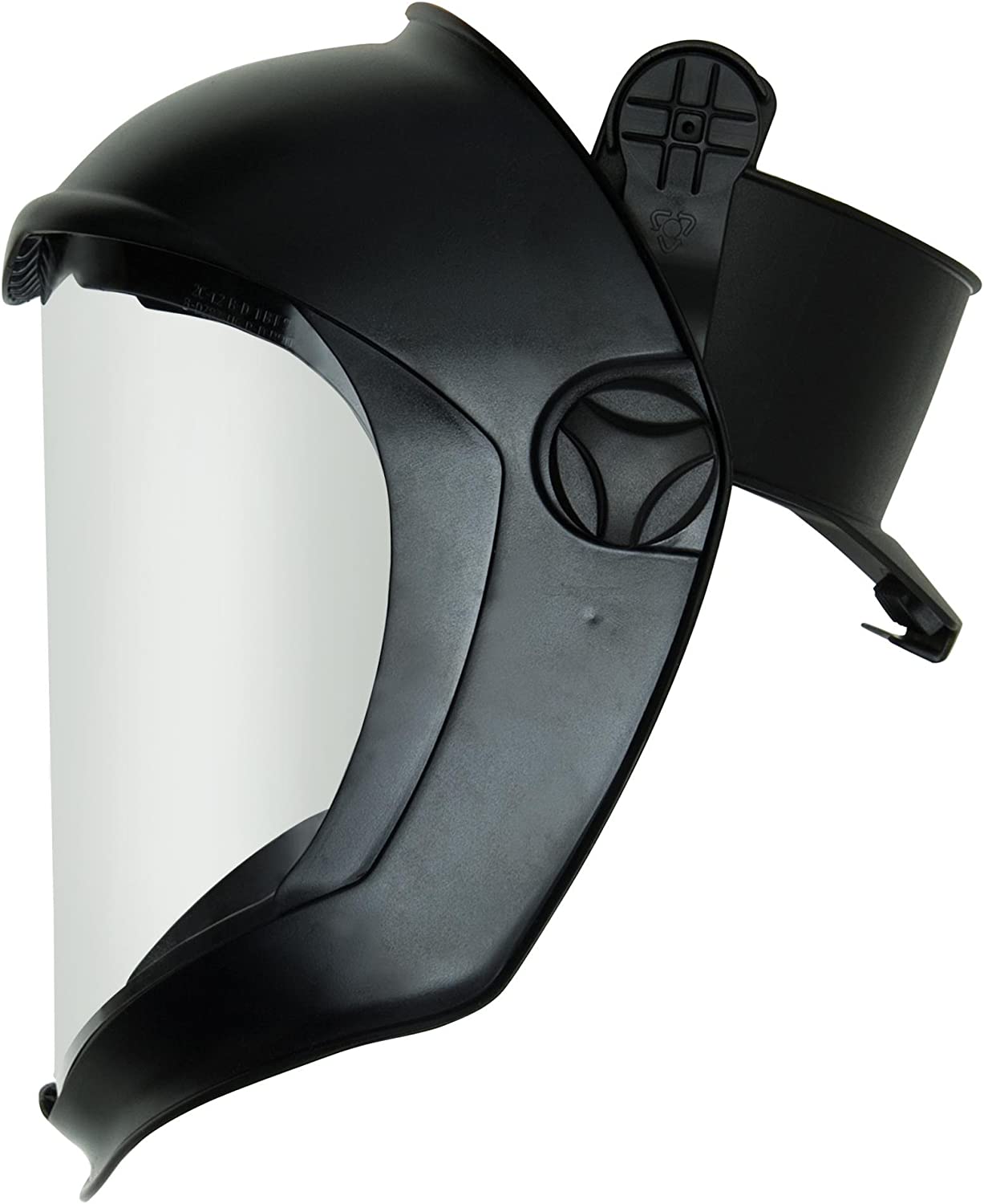 Uvex Bionic Face Shield with Hard Had Adapter and Clear Polycarbonate Anti-Fog/Hardcoat Visor (S8515)