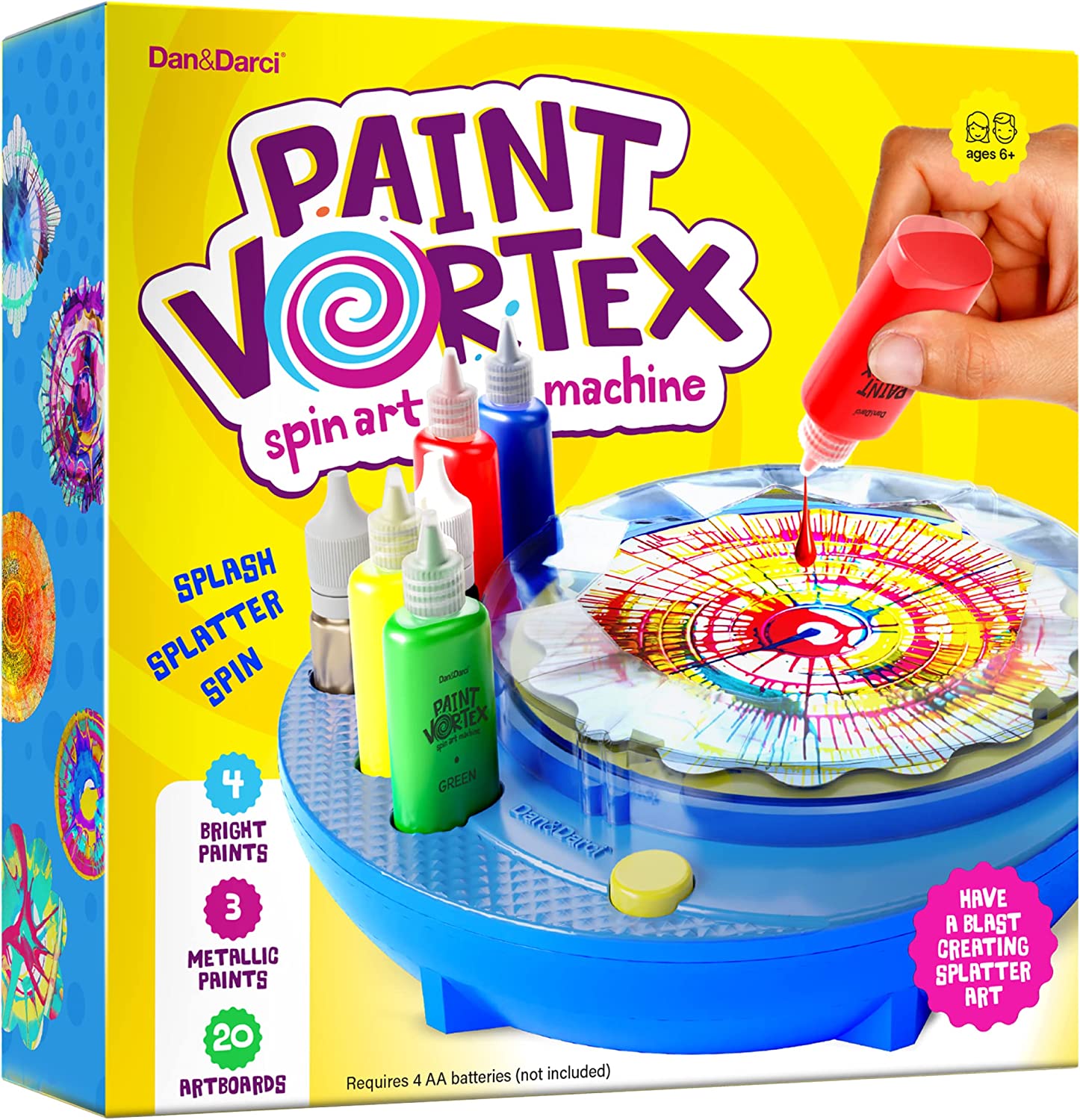 Spin Art Machine Kit - Paint Spiral Station Center - Kids Arts & Crafts Toys for Girls & Boys of All Ages - Cool Girl Gifts - Motorized Spinner Craft Workstation - Kid Ideas