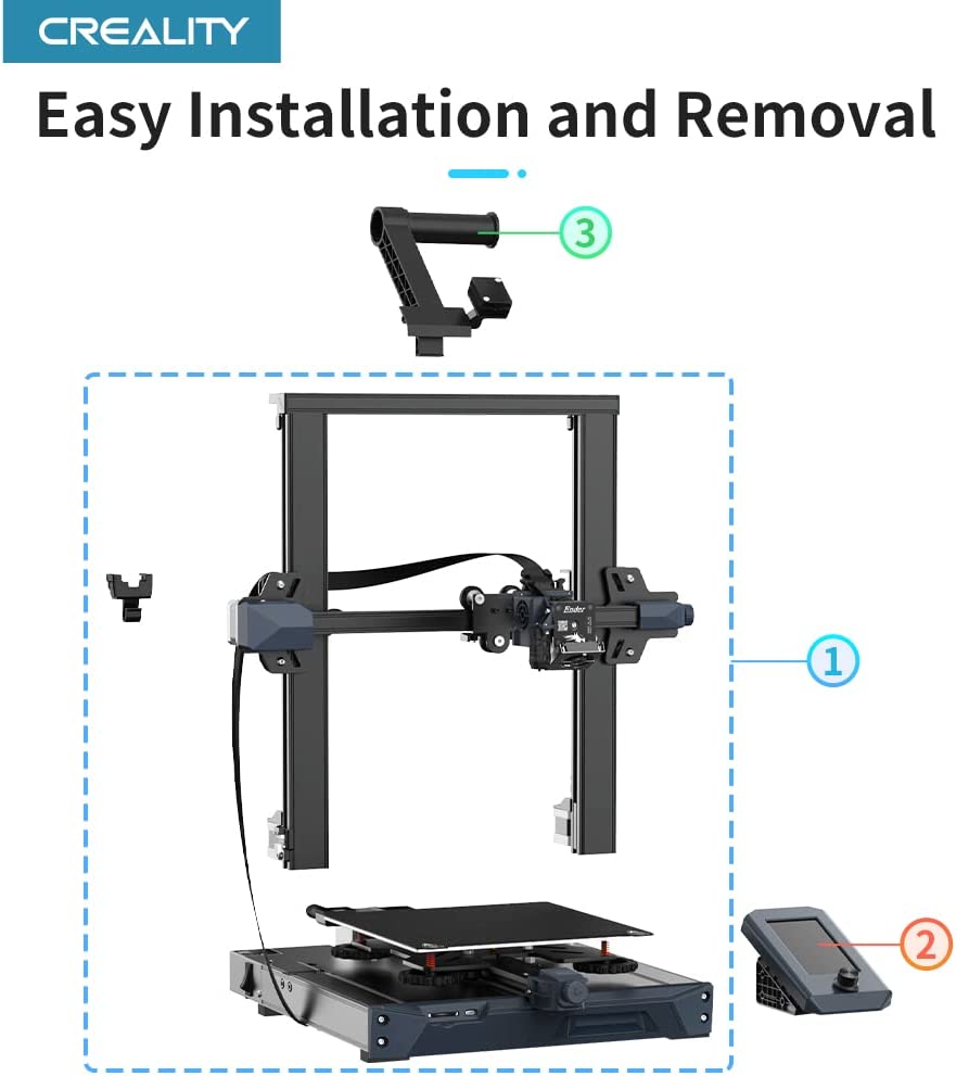 Official Creality 3D Printer Ender 3 S1 with CR Touch Auto Leveling, Sprite Extruder, High Precision Z-axis, Removable PC Build Plate, FDM 3D Printer for Beginners Professional 8.66"x 8.66" x 10.63"