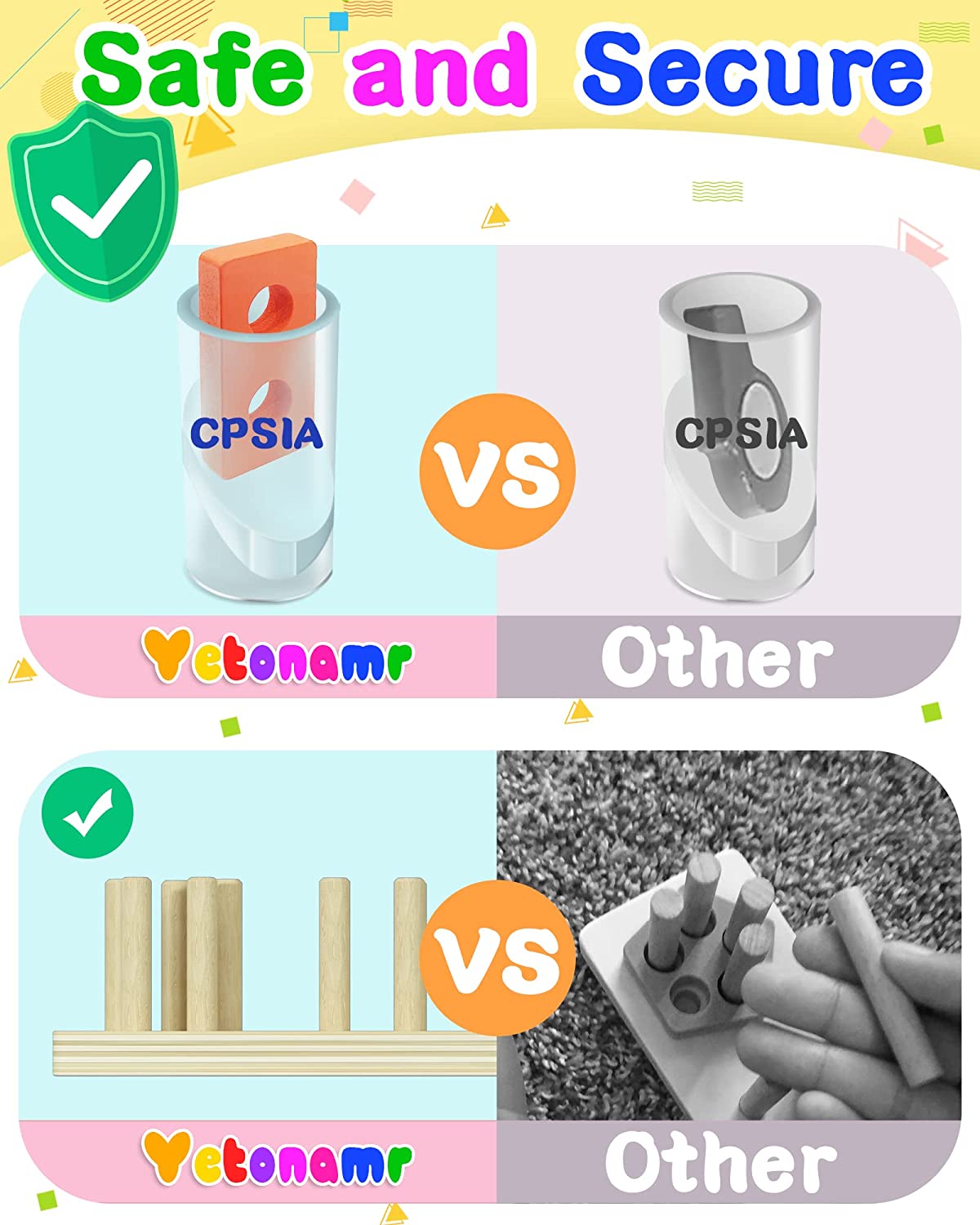 Montessori Toys for 1 2 3 Years Old Boys Girls, Wooden Sorting & Stacking Toys for Toddlers and Kids Preschool, Color Recognition Stacker Shape Sorter Gift Educational Learning Toy Ages 1-3