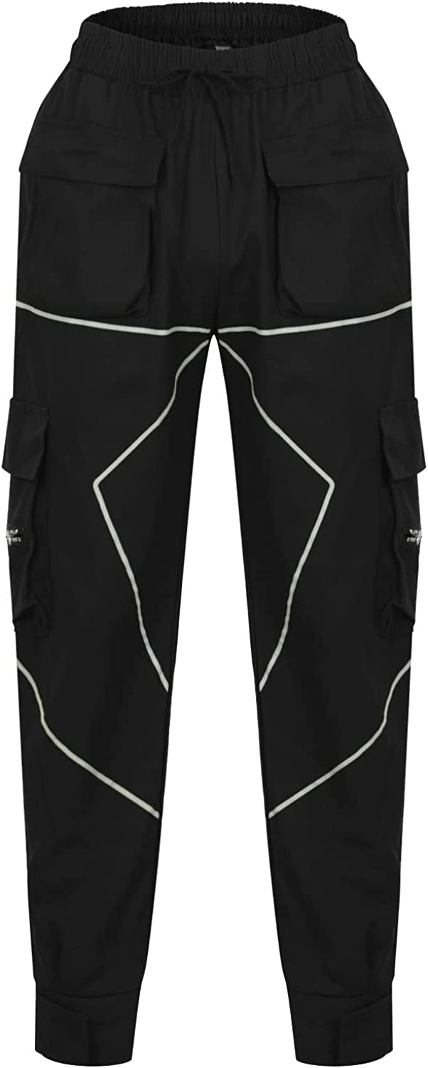 YKARITIANNA Mens Cargo Pants Hip Hop Techwear Harem Pant Jogger Sweatpants with Pockets Jogging Punk Outdoor Sweatpants