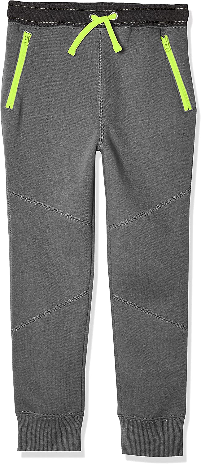 Amazon Essentials Boys and Toddlers' Zip-Pocket Fleece Jogger Pant (Previously Spotted Zebra)