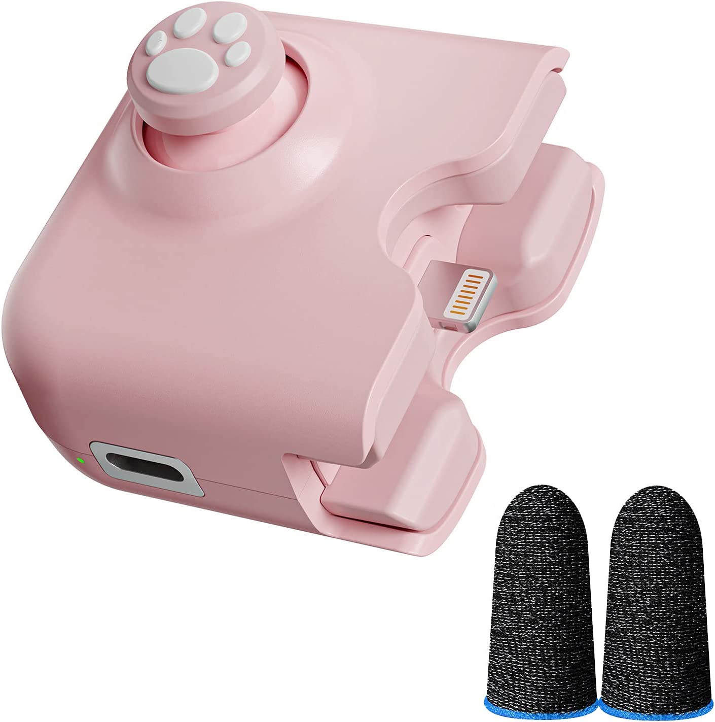 IFYOO YAO L1 Pro Mobile Game Controller Joystick for iPhone (iOS 13.4 or Later), Gaming Gamepad for PUBGG Mobile, Call of Duty Mobile(CODM), Wild Rift, Genshin Impact, with 2 pcs Finger Sleeve - White