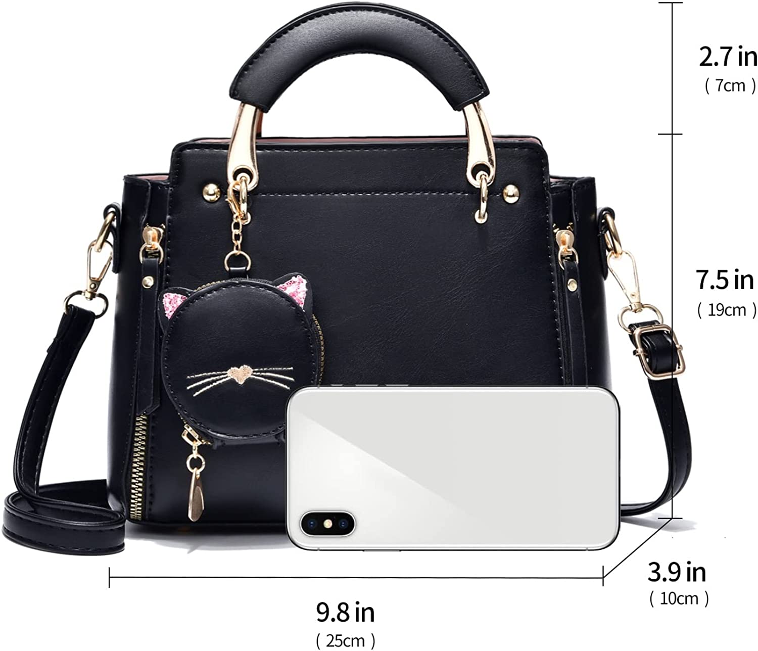 XIAOYU Fashion Purses and Handbags for Women Ladies Leather Top Handle Satchel Shoulder Bags Small Totes
