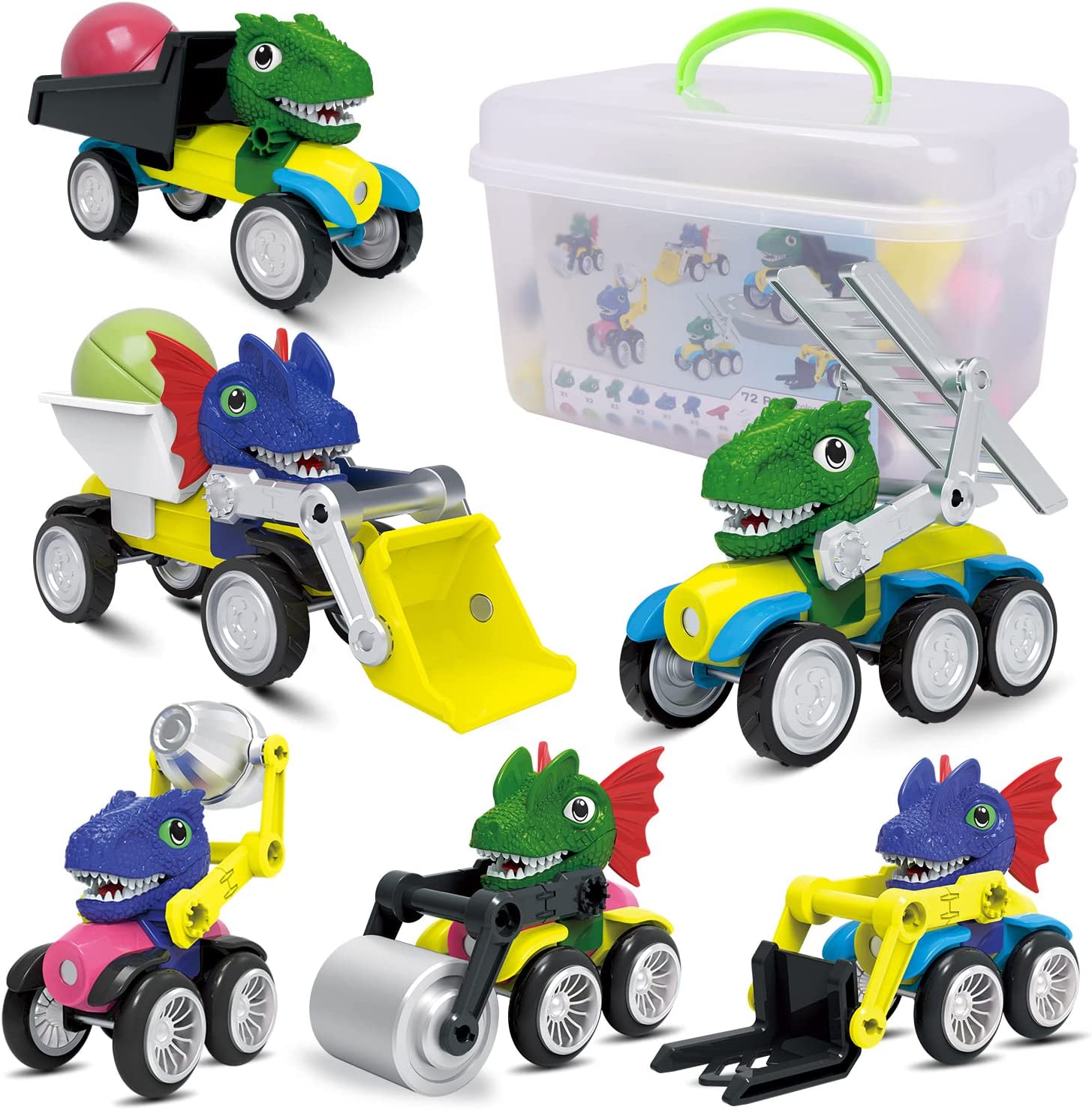 ALLROAD Magnetic Toy Cars Set Educational Toys for Toddlers and Preschoolers Trucks Montessori STEM Toy for Developmental Skills Gift for Boys Girls