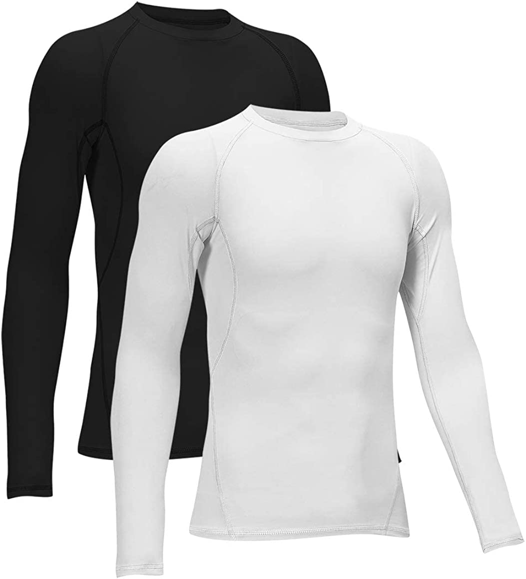 TELALEO 3, 2, 5/1 Pack Boys' Girls' Compression Shirts Youth Long Sleeve Undershirt Sports Performance Baselayer