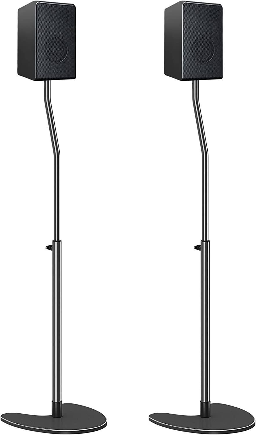 Mounting Dream Height Adjustable Speaker Stands Mounts， One Pair Floor Stands， Heavy Duty Base Extendable Tube， 11 LBS Capacity Per Stand， MAX 40&#34; Height Adjustment MD5401 (Speakers Not Included)