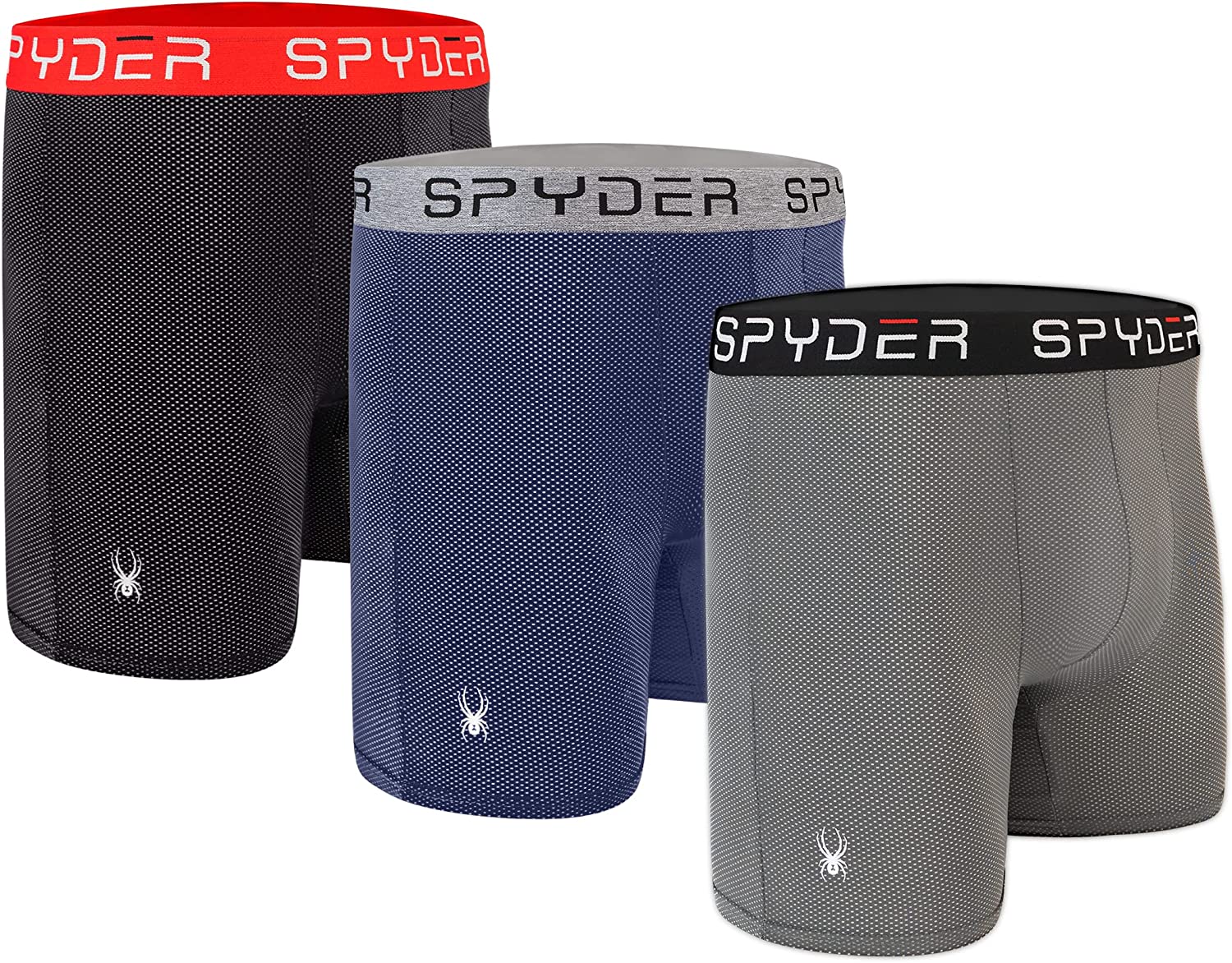 Spyder Performance Mesh Mens Boxer Briefs Sports Underwear 3 Pack For Men