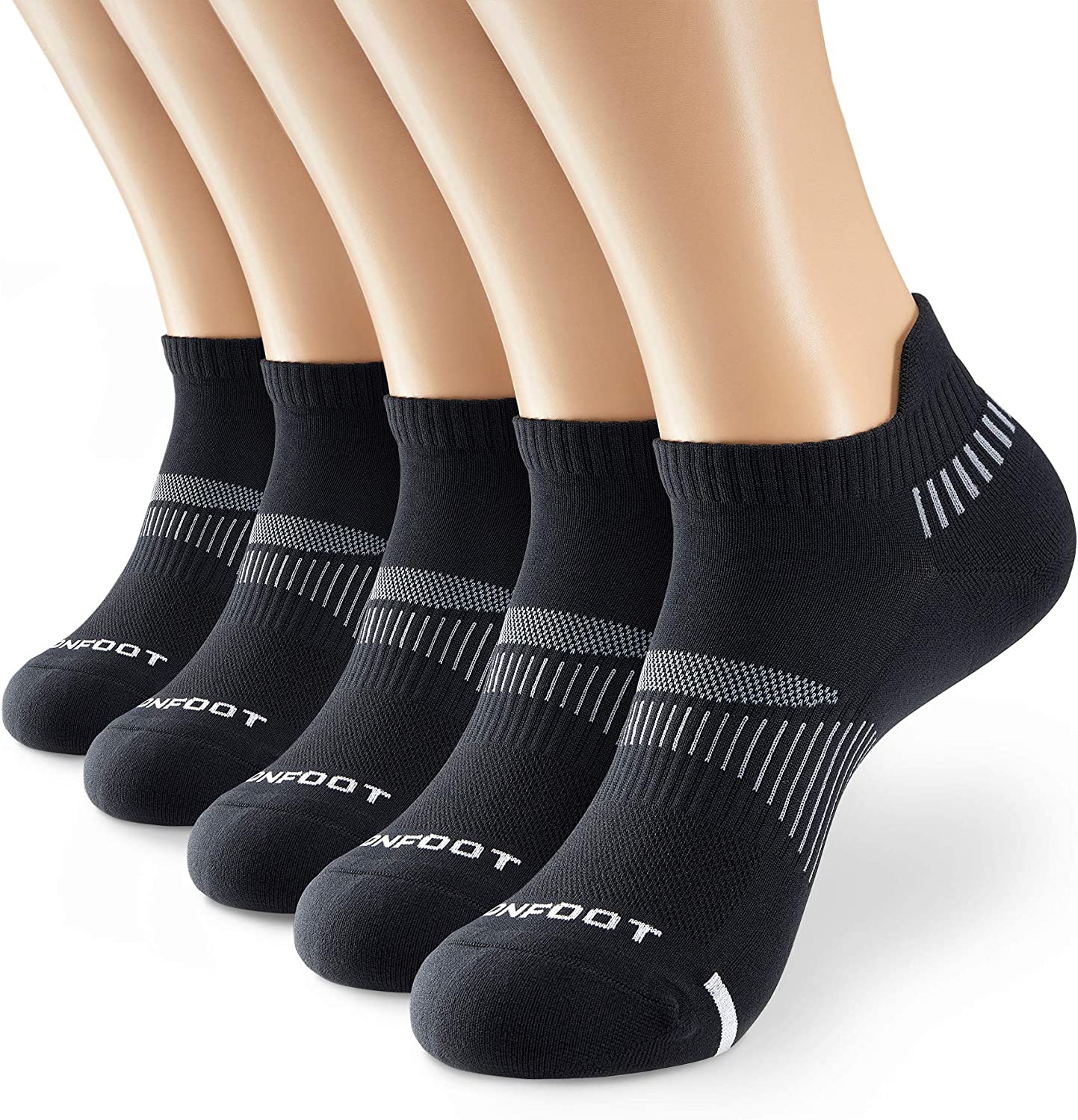 MONFOOT Women's and Men's 3-10 Pack Running Athletic Cushioned Socks