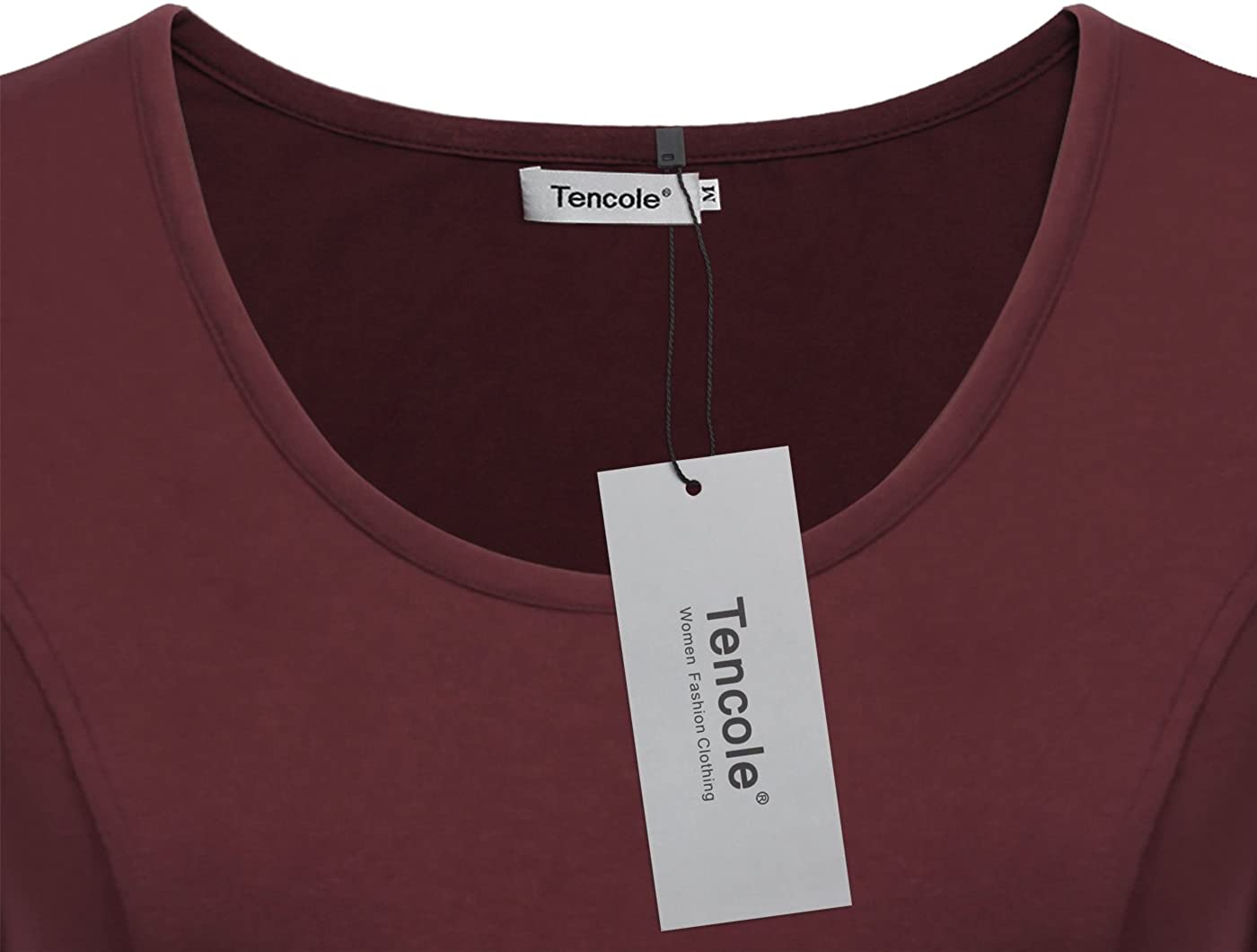 Tencole Womens Short Sleeve Summer Tunic Tops for Leggings Loose Fit Hide Belly Shirts Empire Waist Casual Tops