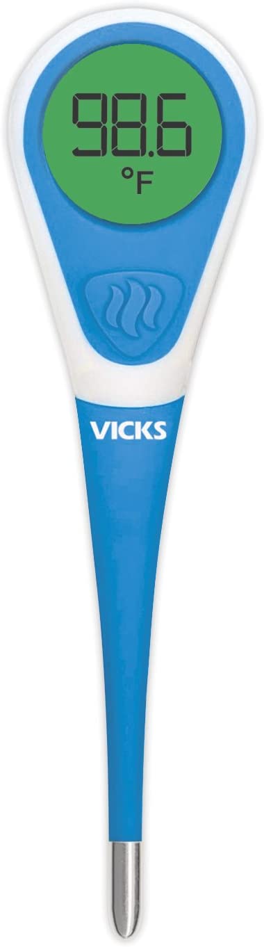 Vicks ComfortFlex Digital Thermometer – Accurate, Color Coded Readings in 8 Seconds - Digital Thermometer for Oral, Rectal or Under Arm Use