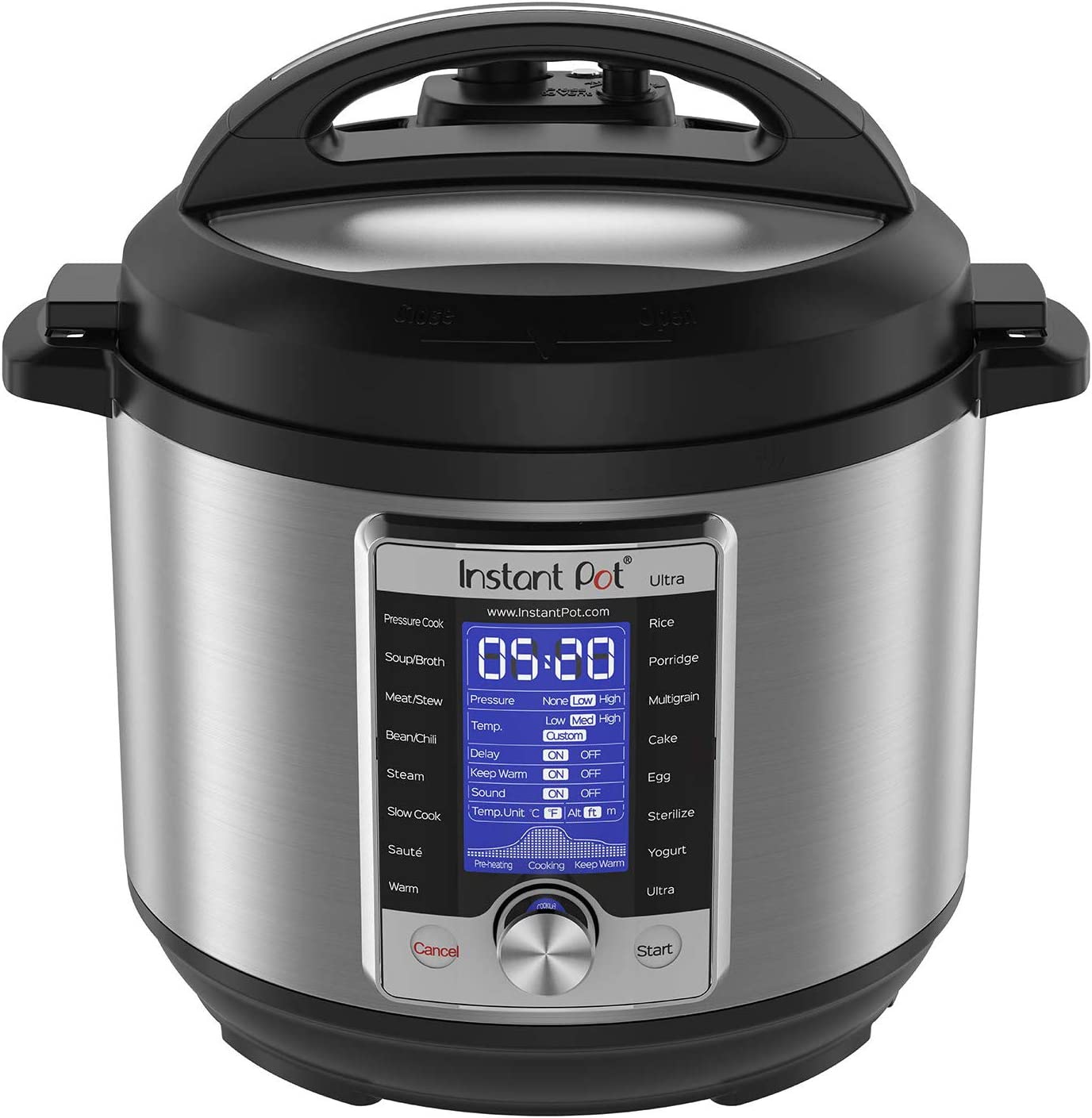 Instant Pot Ultra, 10-in-1 Pressure Cooker, Slow Cooker, Rice Cooker, Yogurt Maker, Cake Maker, Egg Cooker, Sauté, and more, Includes Free App with over 1900 Recipes. Stainless Steel, 6 Quart