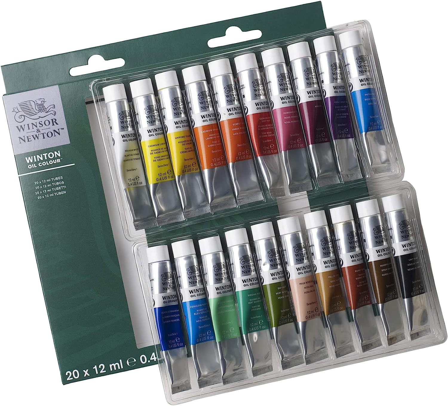 Winsor & Newton Winton Oil Color Paint Set, 20x12ml
