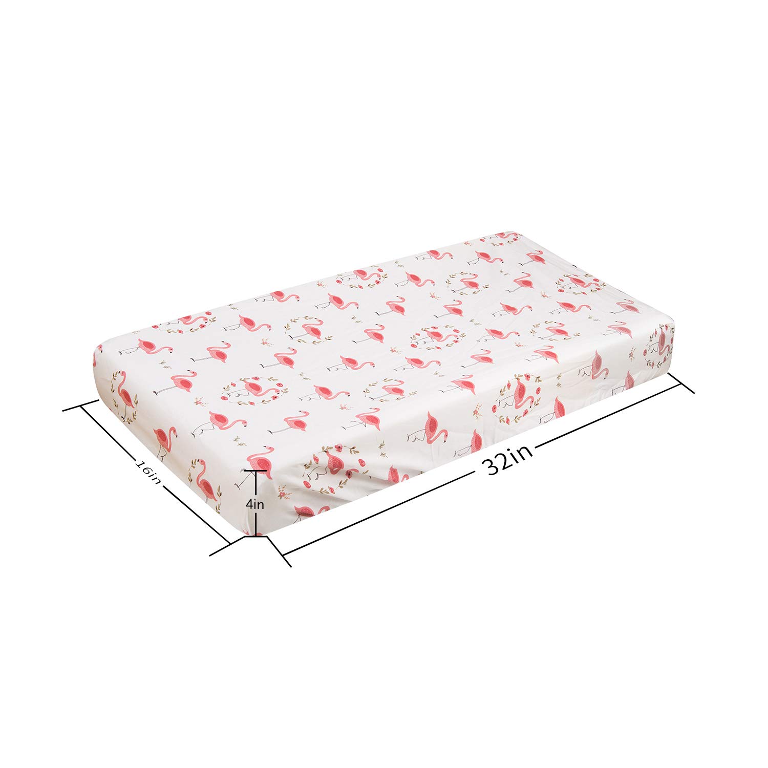 ALVABABY Changing Pad Covers 2pack 100% Organic Cotton Soft and Light Baby Cradle Mattress for Boys and Girls 2TWCZ08