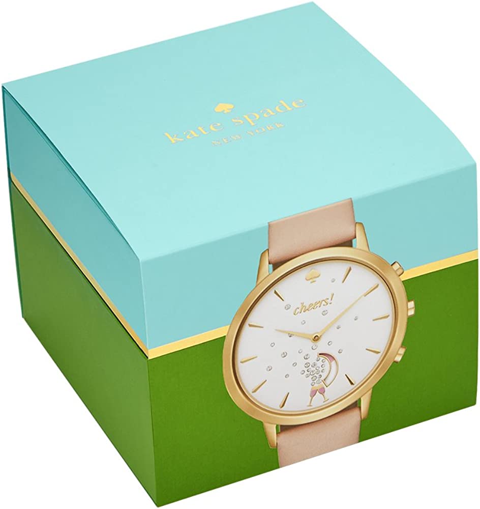 kate spade new york Women's KST23102 Grand Metro Vachetta and Gold Hybrid Smartwatch