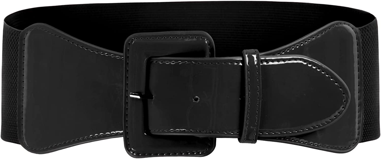 GRACE KARIN Women's Wide Stretchy Cinch Belt 3 Inch Vintage Chunky Buckle Belts S-XXXXL