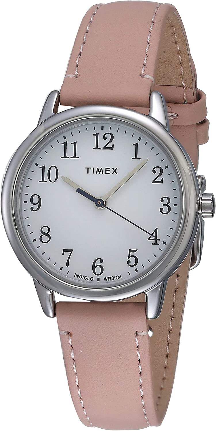 Timex Women's Easy Reader Leather Strap 30mm Watch