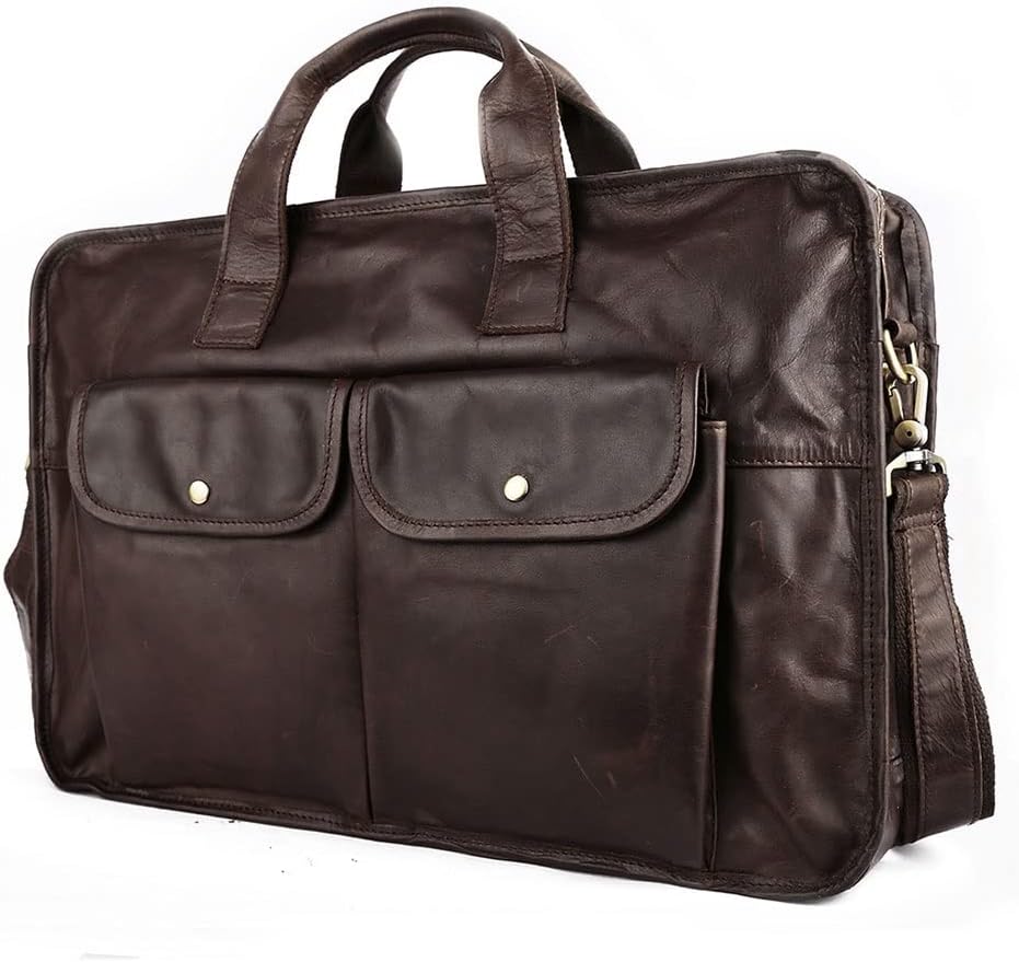 DLOETT Men's Large Tote Bag 15.6 Inch Laptop Bag Men's Messenger Bag Men's Business Travel Briefcase Shoulder Bag