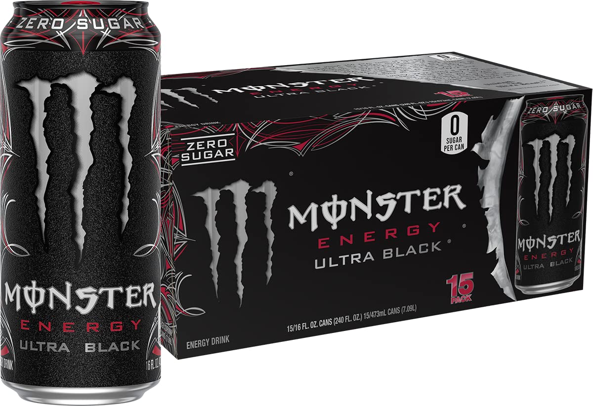 Monster Energy Ultra Rosa， Sugar Free Energy Drink， 16 Fl Oz (Pack of 24)