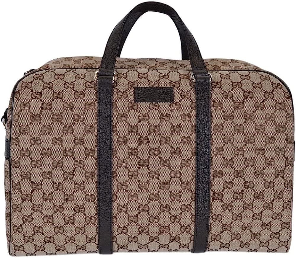 Gucci Duffle Travel Militare GG Beige Ebony Tmoro Bag Handbag Italy New