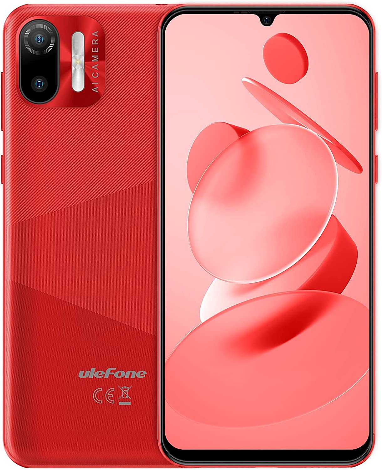 Ulefone Unlocked Cell Phones, Note 6 Android 11 Unlocked Smartphones, Ultra-Slim Lightweight, Triple Card Slots, 6.1" Waterdrop Full-Screen Dual SIM Phones, 3300mAh, Face Unlock, US Version - Black