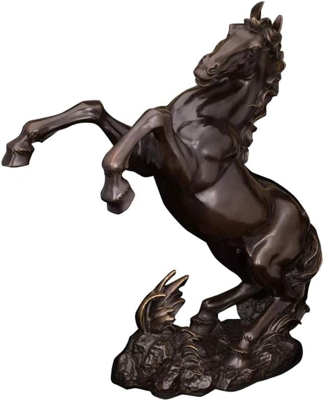 AFLHYJK Office Decoration Usage Bronze Metal Horse Statue Custom Antique Jumping Bronze Horse Sculpture Figurines