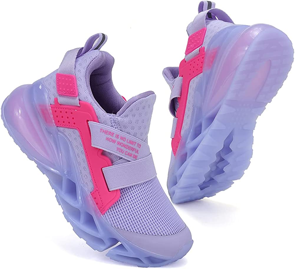 Coolloog Kids Sneakers Boys Girls Running Tennis Walking Shoes Lightweight Breathable Sport Athletic