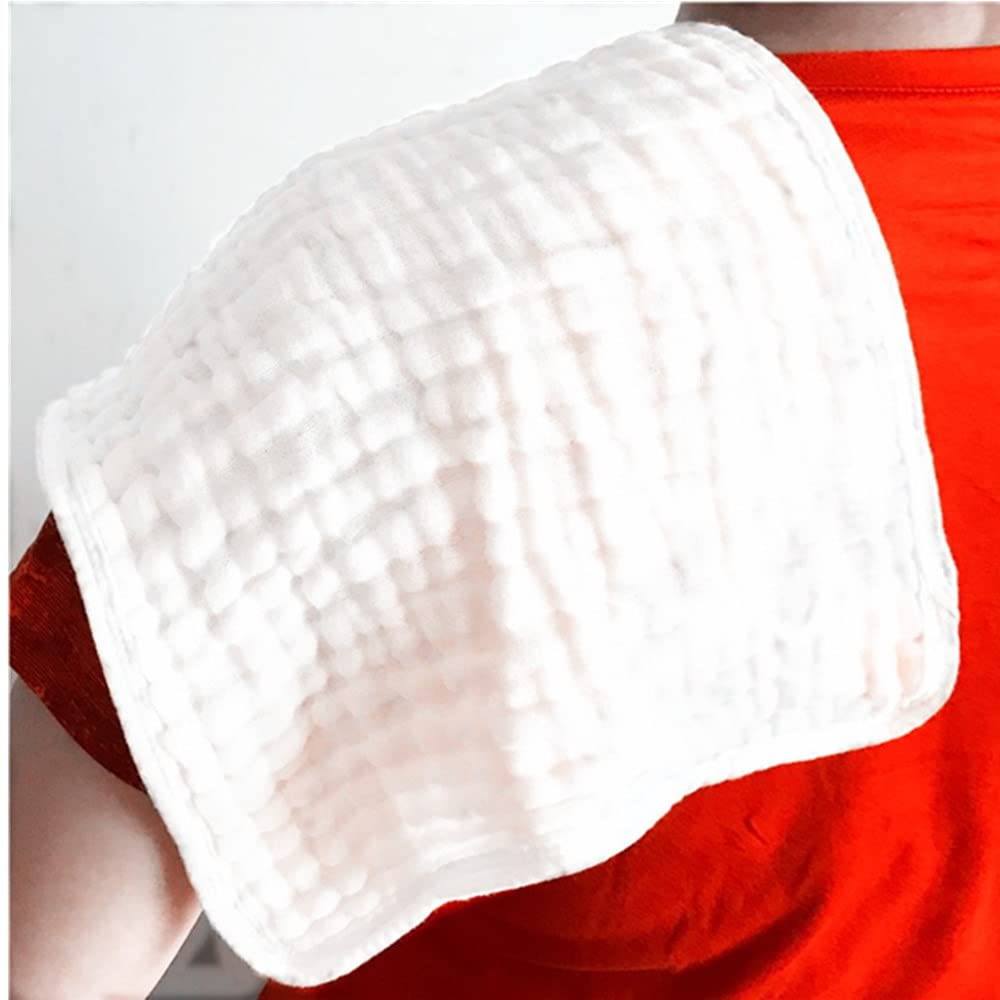 Muslin Burp Cloths 4 Pack Large 20" by 10" 100% Cotton 6 Layers Extra Absorbent and Soft by Synrroe