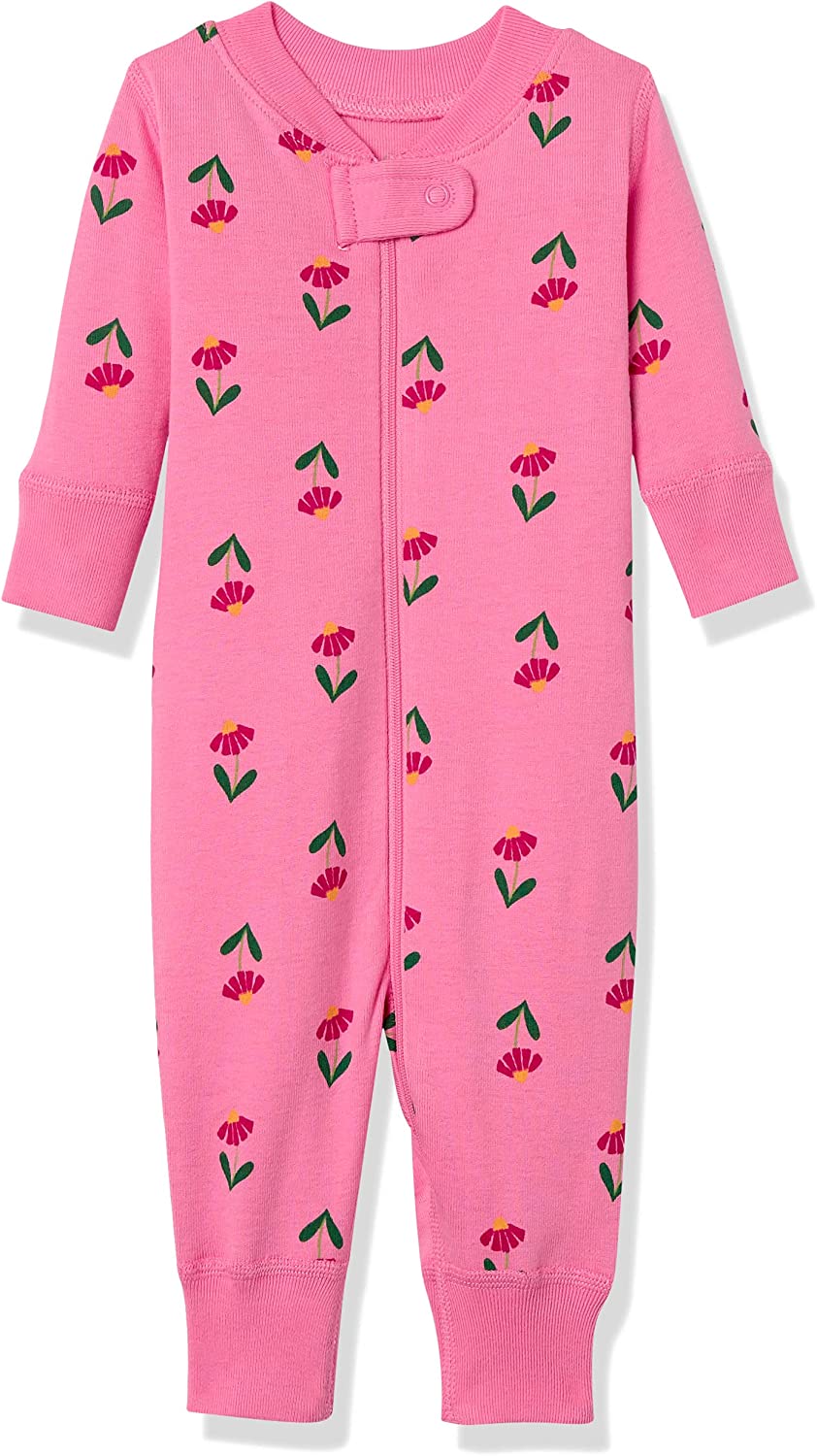 Moon and Back by Hanna Andersson Baby Girls' one-Piece Organic Cotton Footless Pajamas