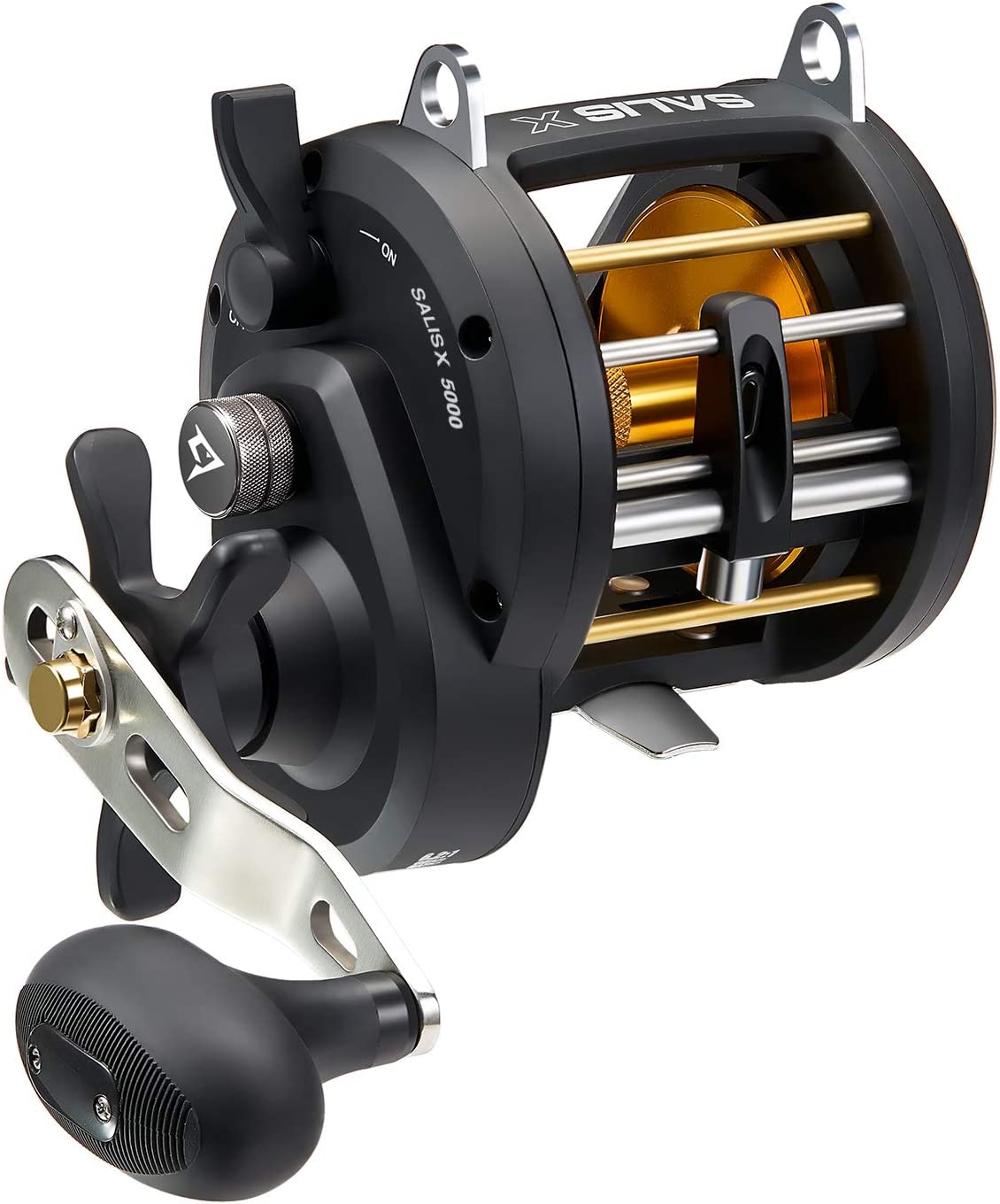 Piscifun Salis X Baitcasting Fishing Reel, Round Level Wind Trolling Reel with 6.2:1 Gear Ratio, 37Lbs Max Drag, Durable Stainless-Steel Bearing for Inshore Saltwater Fishing