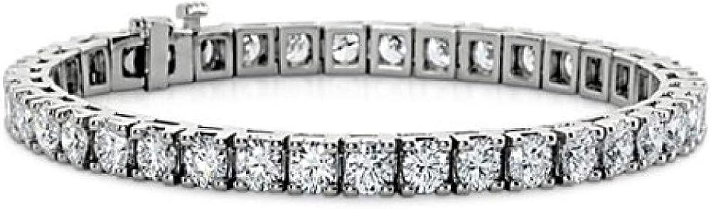 Madina Jewelry 2.00 ct Ladies Round Cut Diamond Tennis Bracelet in 14 kt White Gold
