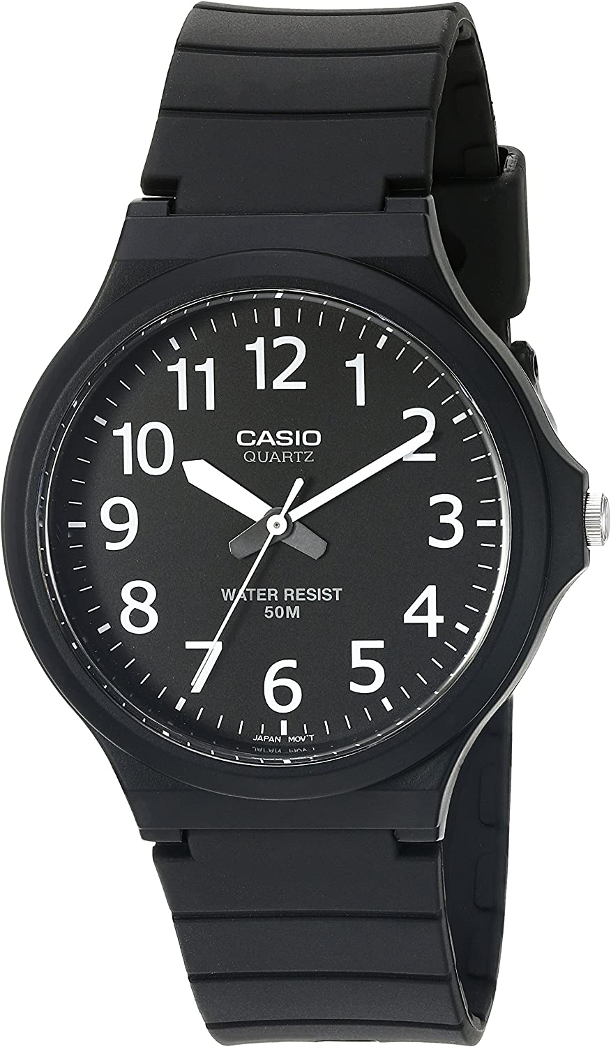 Casio Men's MW240-1BV Easy To Read Analog Display Quartz Black Watch