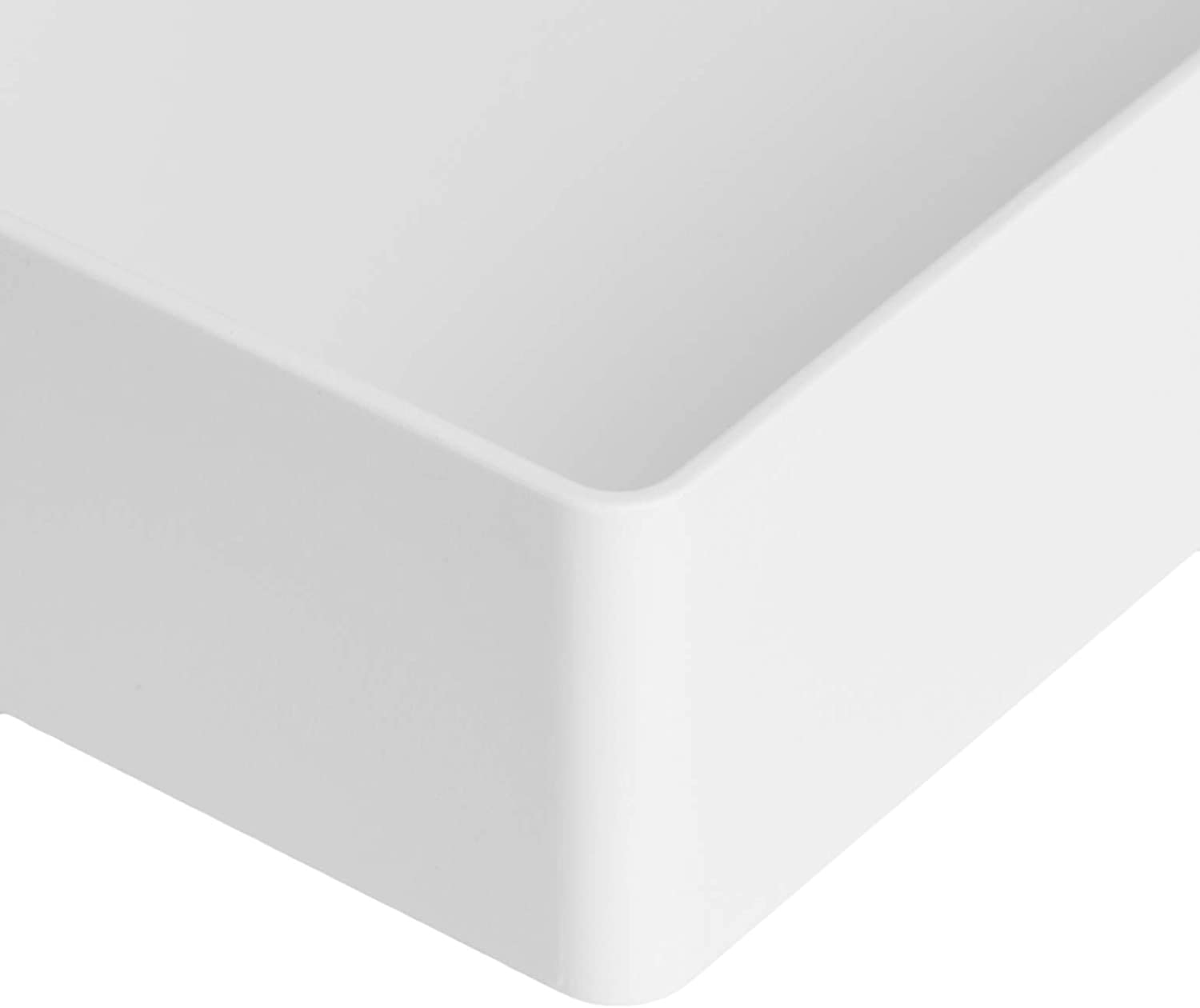 Amazon Basics Plastic Desk Organizer Bundle - Letter Tray 2-Pack/Accessory Tray， White