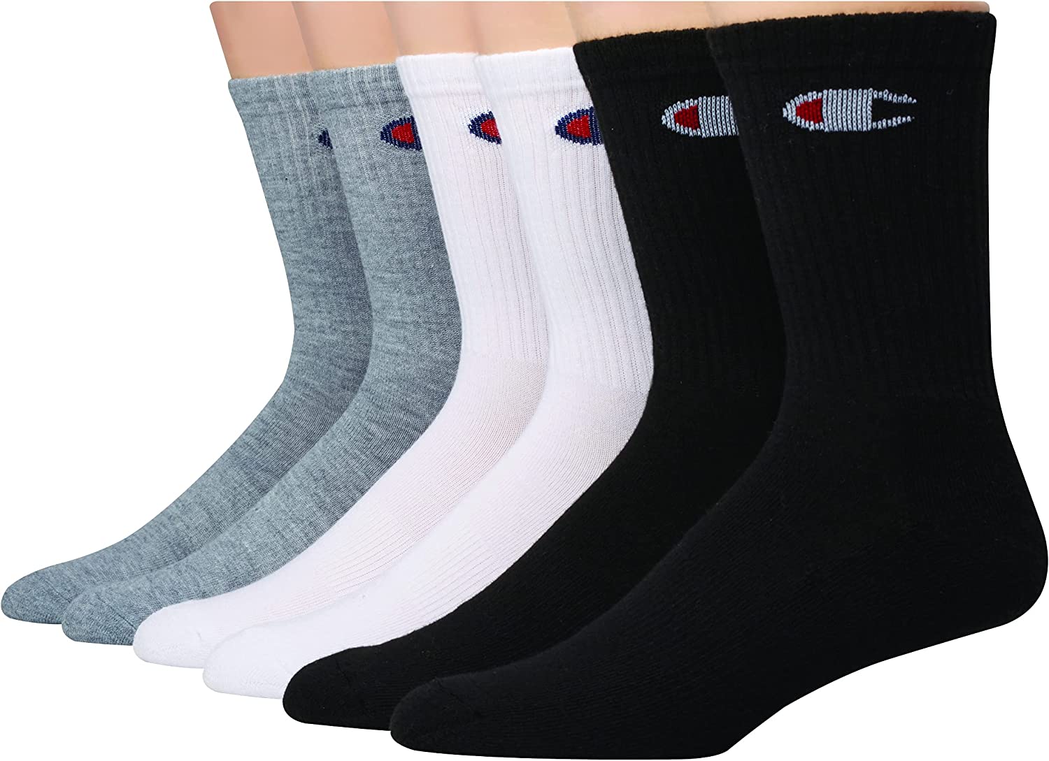Champion Women's Socks, Double Dry Socks, Crew, Ankle, and No Show, 6-Pack