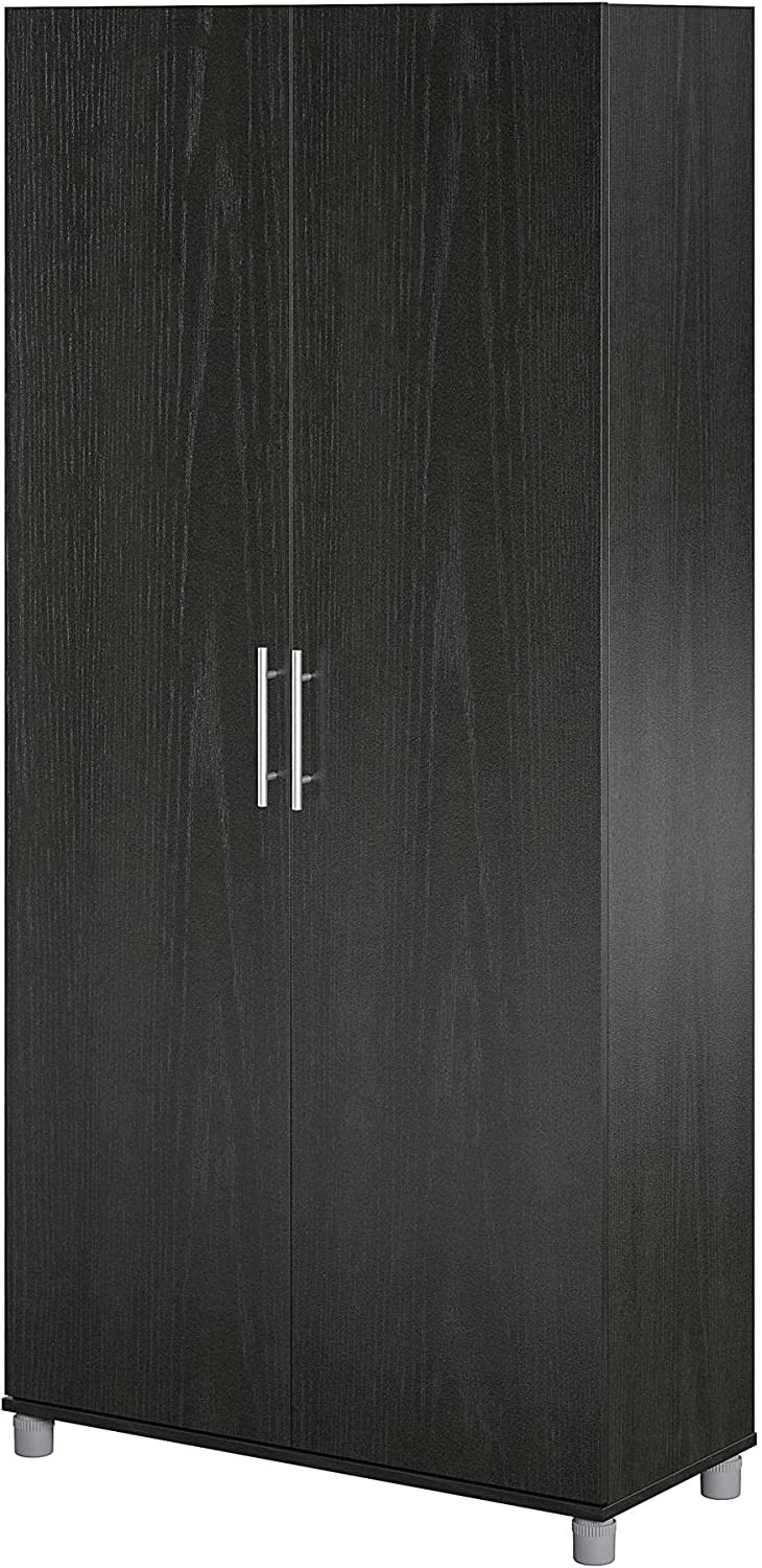 SystemBuild Camberly 36&#34; Utility Storage Cabinet， Black Oak