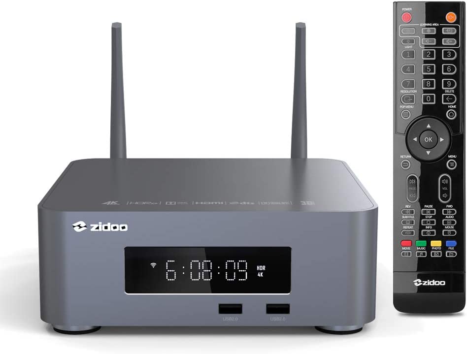 zidoo Z10Pro 4K Media Player, with Realtek 1619DR 2G+32G, HDR10+ Set Top Box, 4K HDR Android 9.0 TV Box, Support Ethernet WiFi, NAS with HDD Bay up to 14TB