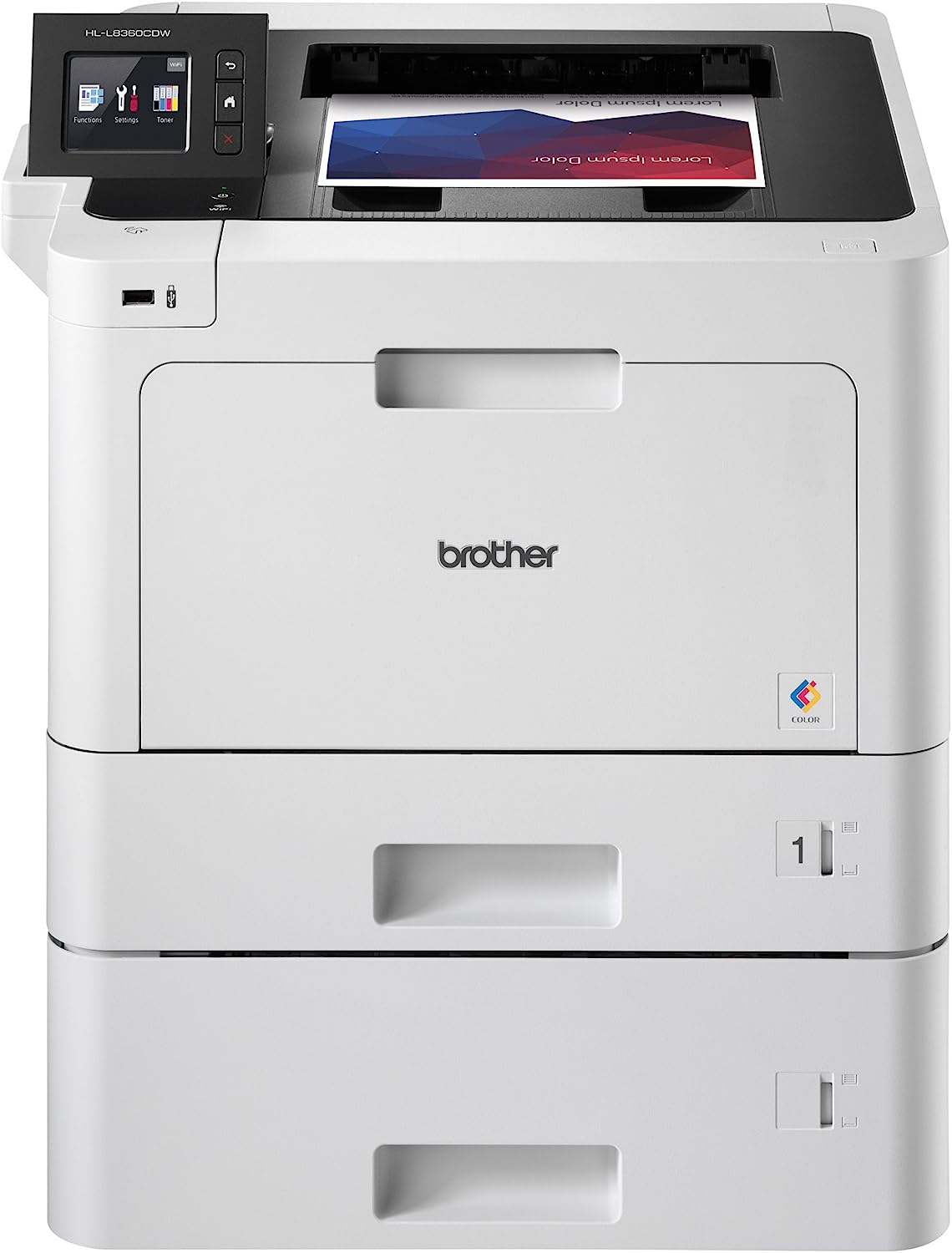 Brother Business Color Laser Printer, HL-L8360CDWT, Wireless Networking, Automatic Duplex /Mobile/ Cloud Printing, Amazon Dash Replenishment Ready