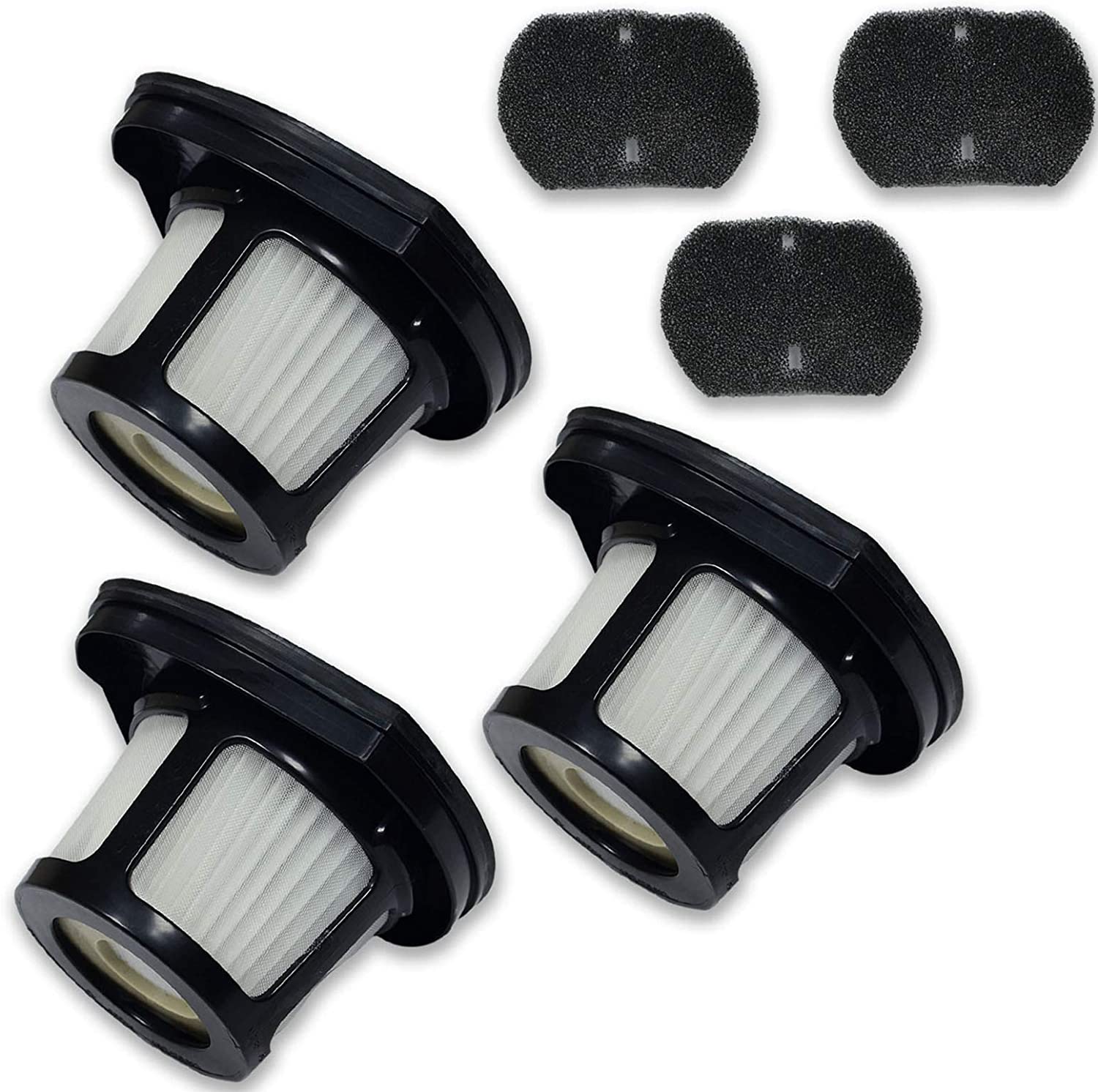 PUREBURG 3-Pack Replacement Vacuum Dust Bin Filters Compatible with Bissell 2390 2390a 2389 Auto-Mate Cordless Hand Car Vac 2284W Pet Hair Eraser Cordless Pet Hand Vacuums Part 1614212 1614203 1614204