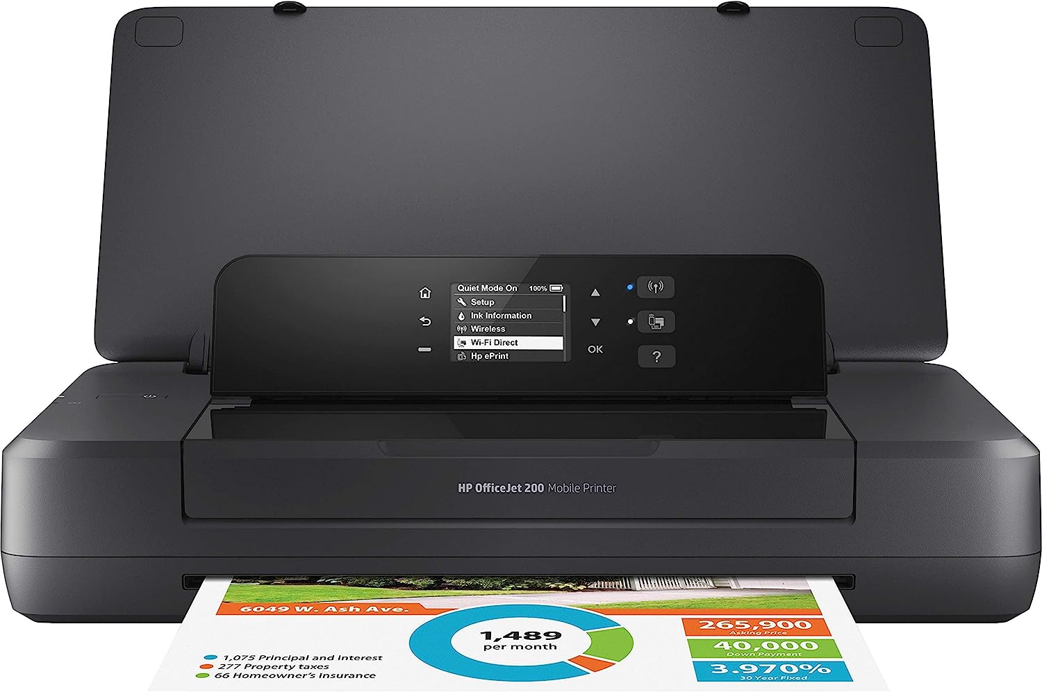 HP OfficeJet 200 Portable Printer with Wireless & Mobile Printing (CZ993A) ,Black