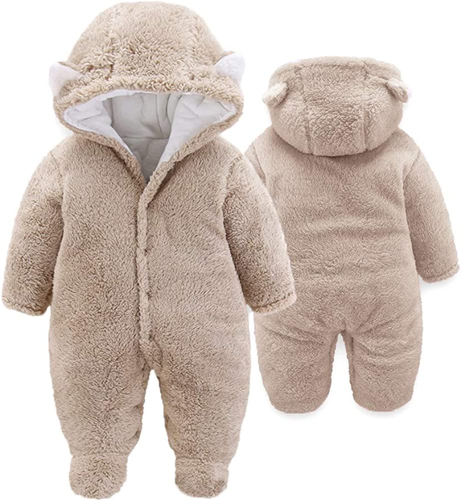 XMWEALTHY Unisex Baby Clothes Winter Coats Cute Newborn Infant Jumpsuit Snowsuit Bodysuits Registry for Baby Essentials Stuff