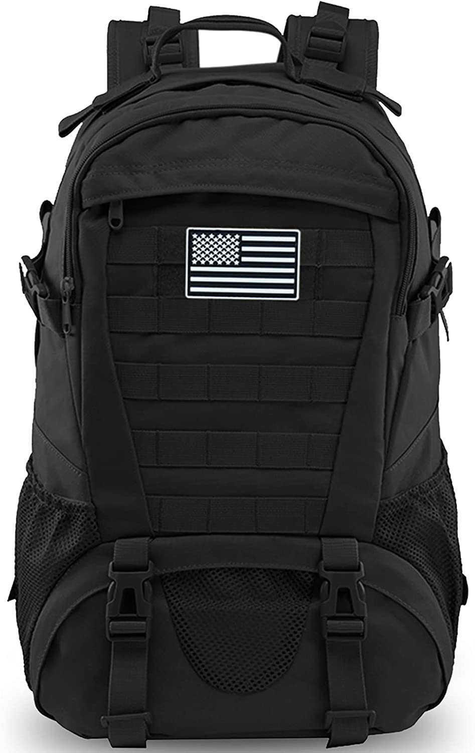 Jueachy Tactical Backpack for Men Hiking Day Pack Molle Military Rucksack Waterproof 30L EDC Bag with USA Flag Patch