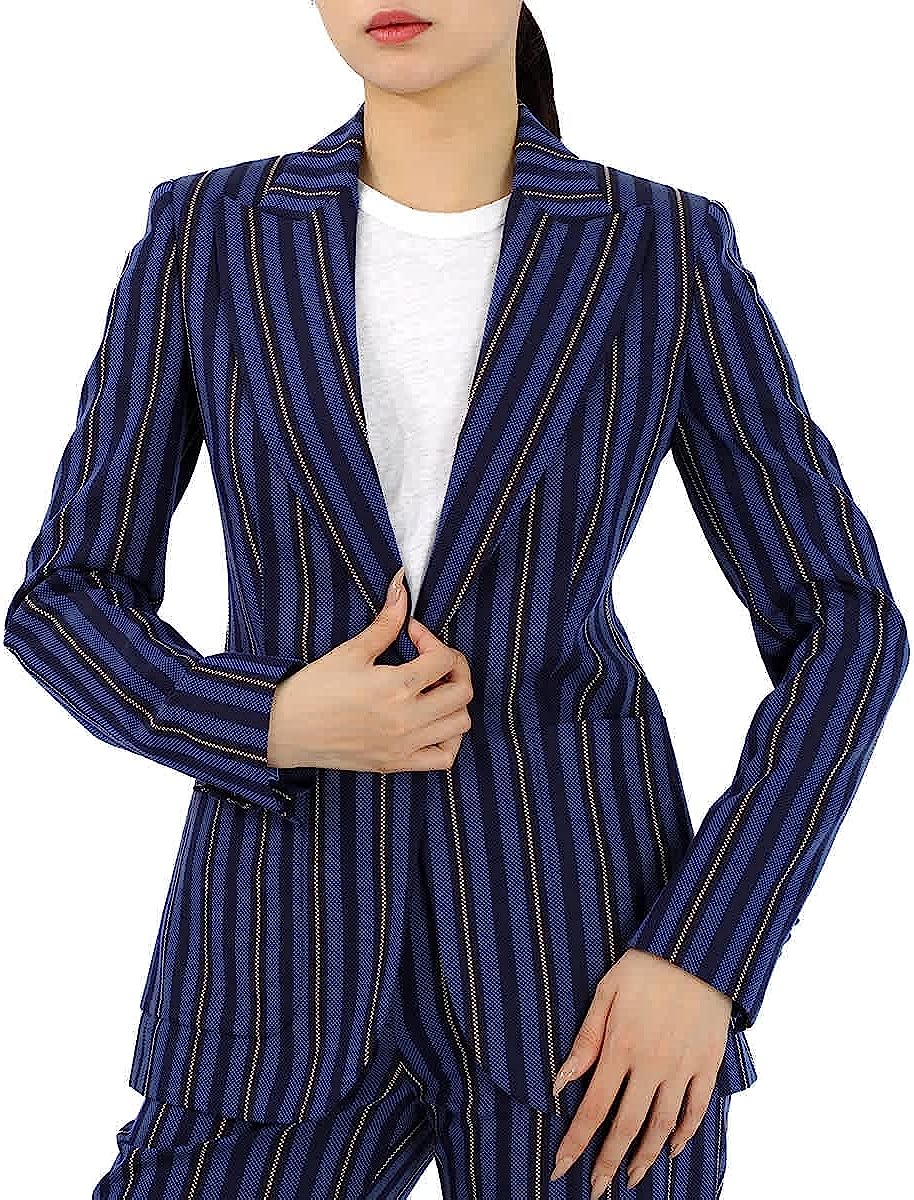 BURBERRY Queenspark Wool Blend Stripe Blazer